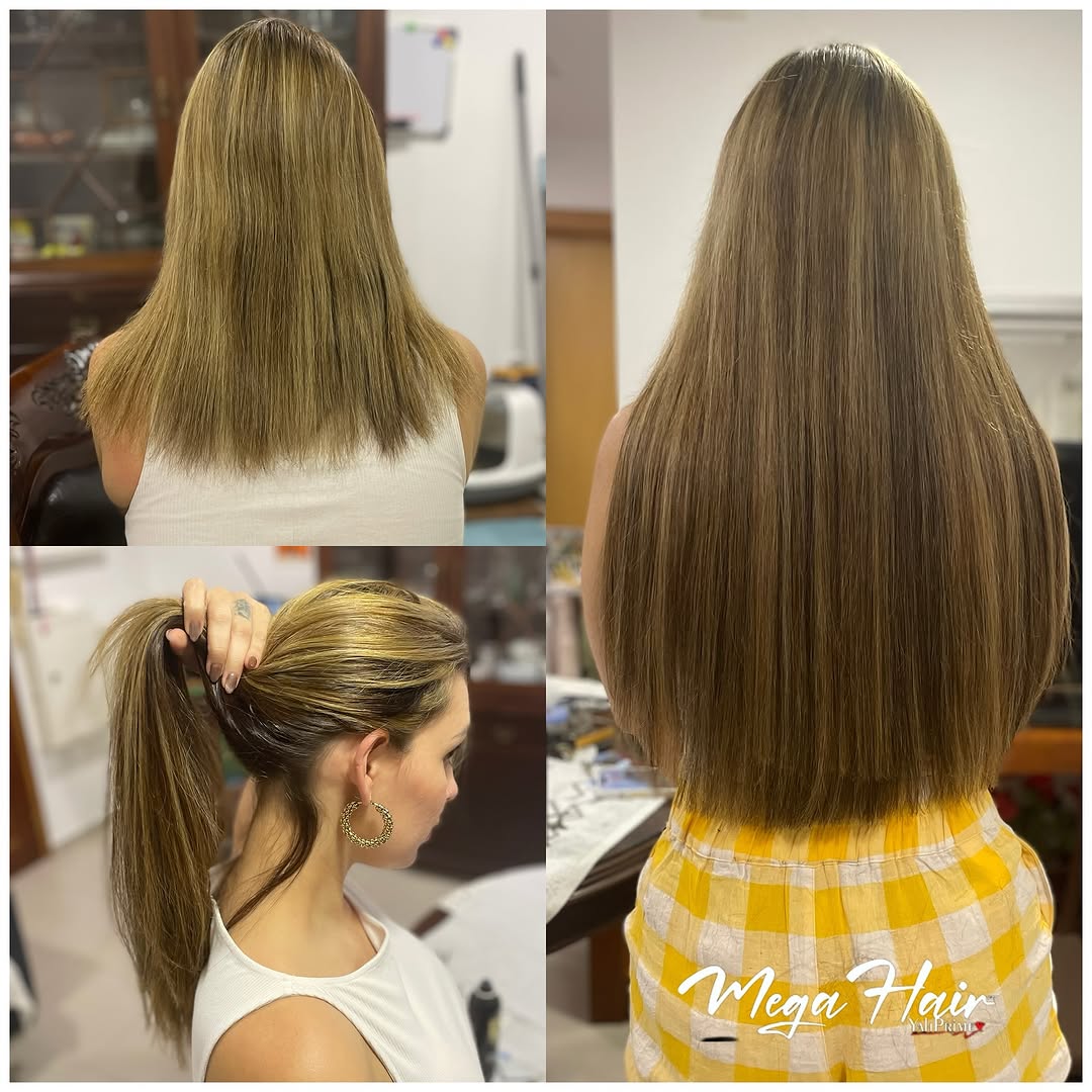 Antes e depois 2 — transformação Mega Hair PT