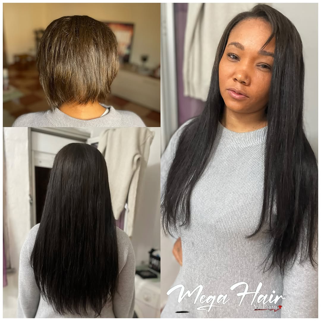 Antes e depois 4 — transformação Mega Hair PT
